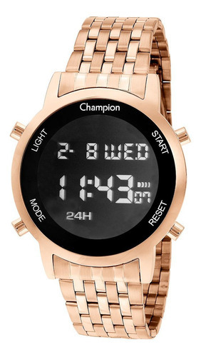 Relógio Champion Feminino Ch48091z Digital, Rose, Alarme, Lz