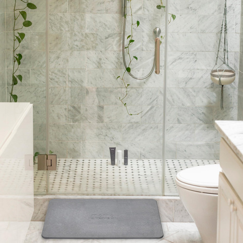 Momo Lifestyle Stone Bath Mat Drytomita 23.6 X 15.4 Graphite