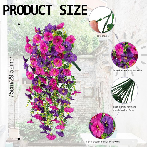 Flores Artificiais Penduradas De Glória Da Manhã, Realistas