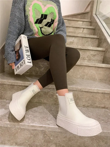 Botas De Nieve Cálidas De Algodón Con Forro Polar Para Mujer