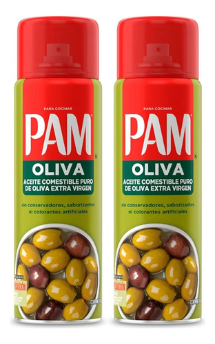 Aceite De Oliva Extra Virgen Pam 2 Pack De 141g C/u