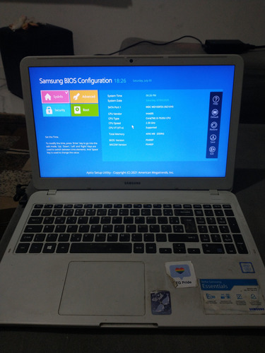 Placa Mãe Notebook Samsung I3..7°. Np350 Azul (Usado)