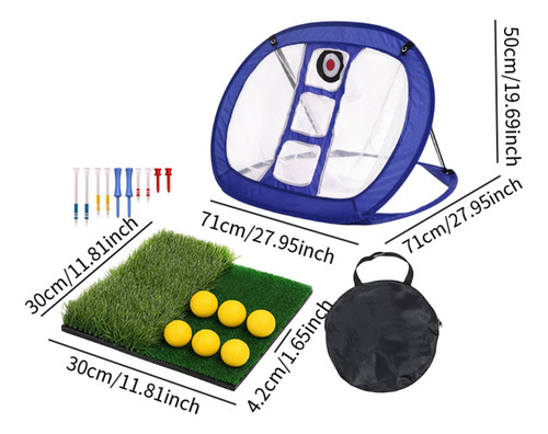 Neta De Práctica De Golf, De Golpes De Golf Con Target Mat