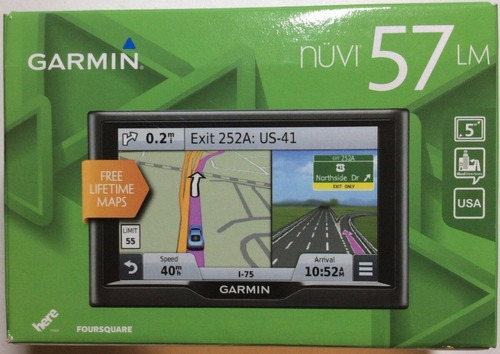 Imagen 1 de 4 de Gps Para Carro-moto Nuvi 57 Bluetooth Rapido Mapas Col.