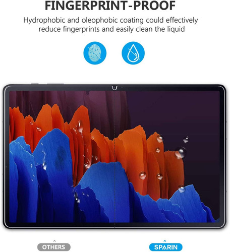 Imagen 6 de 9 de Mica De Vidrio Sparin 2pack @ Galaxy Tab S8 Plus 12.4 X800