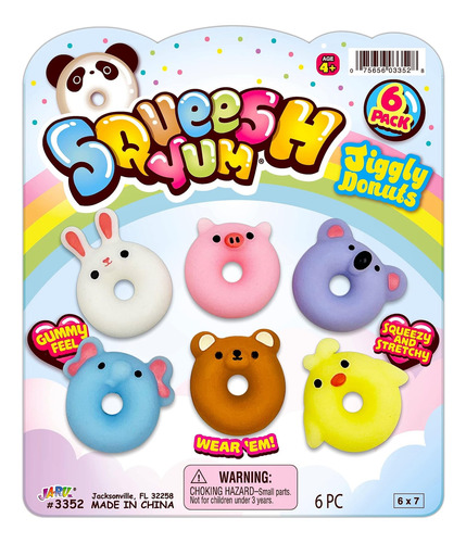Ja-ru Mini Mochi Squishy Animals (1 Paquete) Lindos Squishie