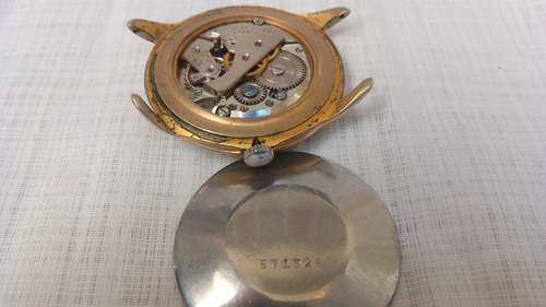 Antiguo Reloj Pulsera Ariston A Cuerda 17jewels P/reparar Sin Malla Dorado Caqui (Usado)