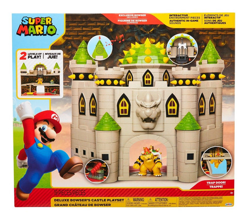 Nintendo Set Figura Mario Bros Castillo Deluxe De Bowser