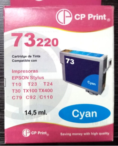 Cartucho Tinta Alternativa Compatible Epson 73-220 Cyan 