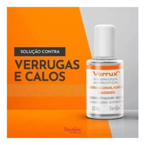 Verrux 10ml Remoção Verrugas E Calos