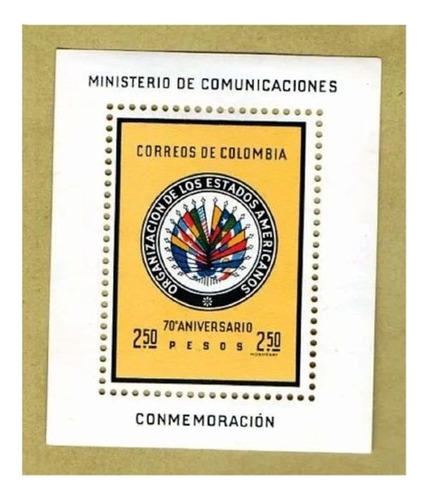 Estampilla Colombia Organización De Estados Americanos 1962