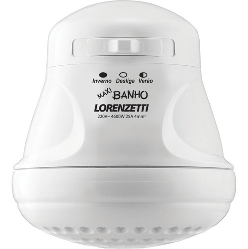 Chuveiro Maxi Banho Com Cano 127v/5500w Lorenzetti 7530297 Cor Branco Potência 5500 W 127V