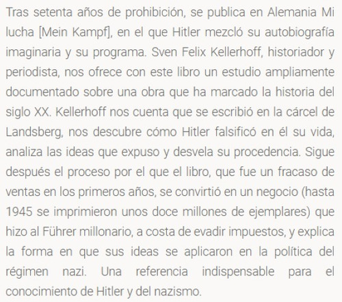 Paquete Mi Lucha (2 Libros)- Sven Felix Kellerhoff / Crítica