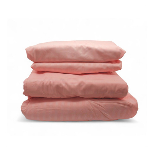 Juego De Sabanas Para Cama Queen Size Rosa Claro Liso