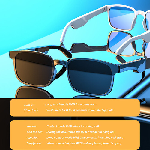 Gafas Inteligentes X 13 Gris Blanco Para Llamadas Musicales