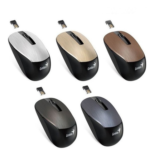 Imagen 2 de 3 de Mouse Inalambrico Genius Nx 7015 Wireless Blueeye Gold