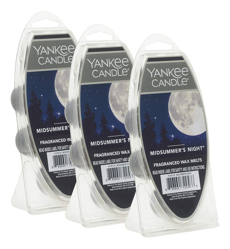 Yankee Candle Midsummer's Night Wax Melts, 3 Paquetes De 6 (