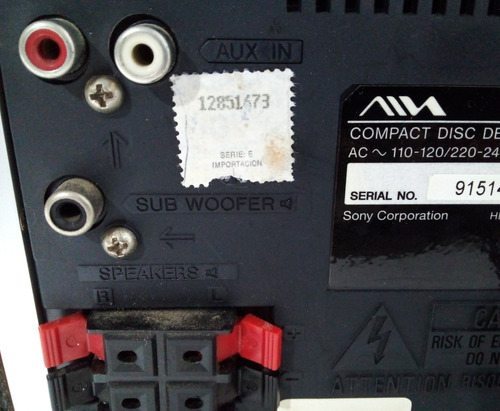 Microcomponente Aiwa Modelo Cx-lfa500 Pateado 60 W (Usado)