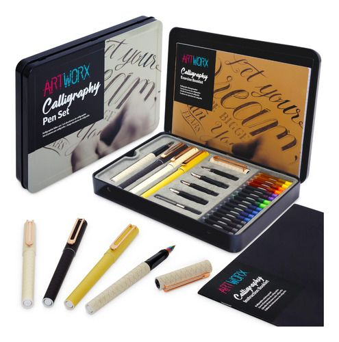 Juego De Bolígrafos De Caligrafía Con Guía Y Práctica