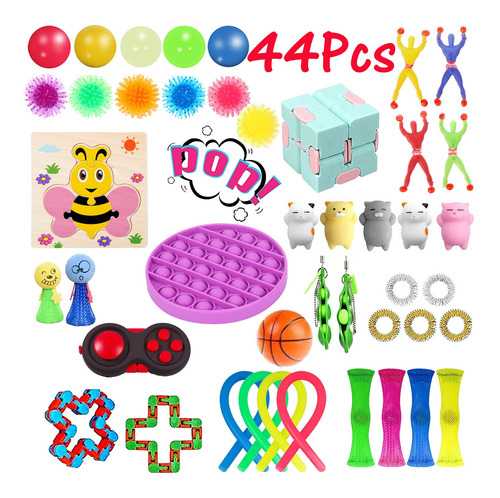 Juego De Juguetes Fidget Cube Pop Kit Toys Fid Sensory Toys