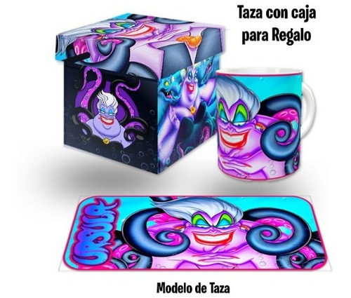 Taza Con Caja Para Regalo, Ursula Sirenita