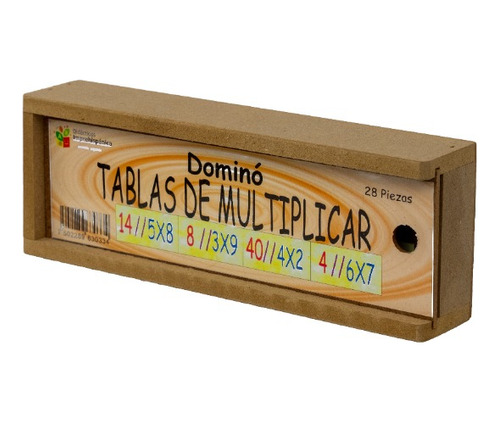 Dominó Didáctico De Madera Tablas De Multiplicar