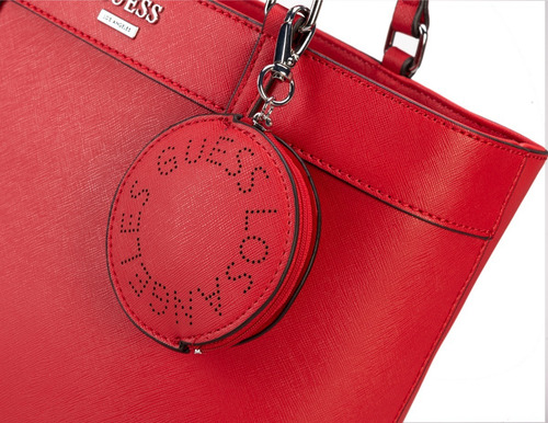 Bolsa carryall Guess Garren color rojo
