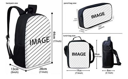 Showudesigns Galaxy Wolf Bookbag Com Lancheira Para Meninos,