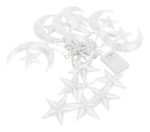 Cadena De Luces Con Forma De Estrella Y Luna, 3,3 Pulgadas,