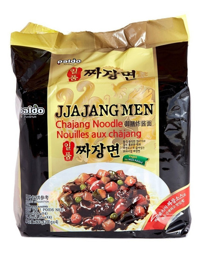 Imagen 1 de 5 de Paldo Jjajang Men X 4un - Ramen Coreano Premium