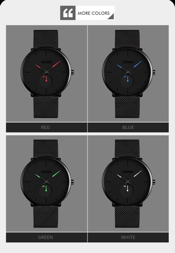 Reloj Hombre Skmei 9185 Cuarzo Acero Inoxidable Elegante