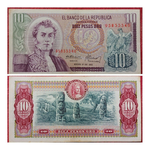 Billete De 10 Pesos Oro.1975