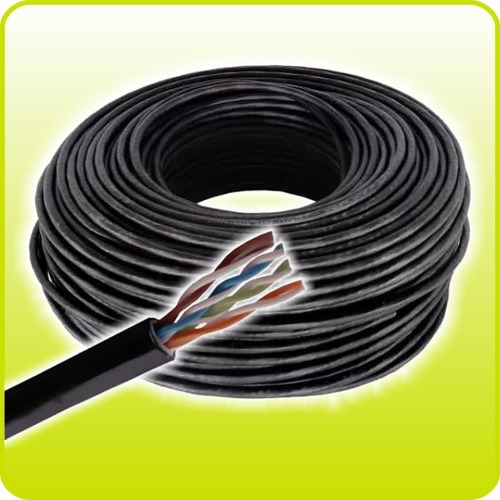 Rollo Cable Bobina 50 Metros Utp Exterior Cat5 100% Cobre Ideal Camaras De Seguridad Dahua Hikvision