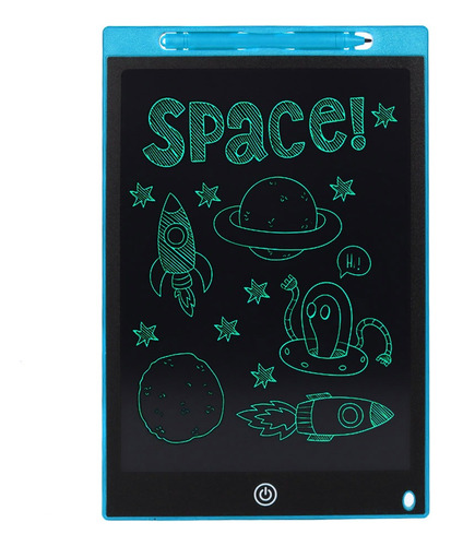 Pizarron Magico Lcd P/ Dibujo Y Escritura 12 Pulgadas Color Azul Claro