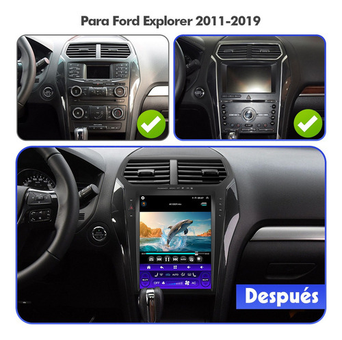 Sq Dh1 Estéreo Para Ford Explorer 2011-2019 Android 13 Auto