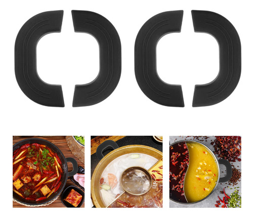 4 Fundas De Silicona Para Mango De Olla Caliente Para