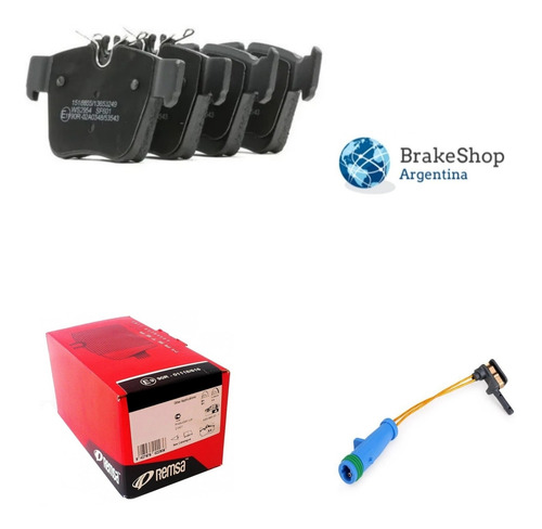 Imagen 1 de 4 de Kit Pastillas Remsa + Sensor Mercedes Benz Glc 300 Trasero