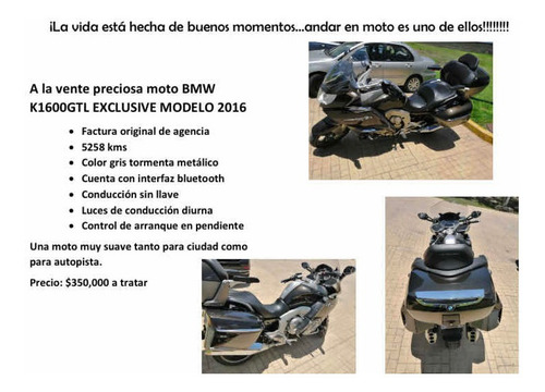 Imagen 1 de 1 de Bmw K1600gtl Exclusive