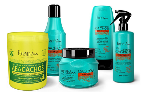 Forever Liss Máscara Abacachos + Kit Completo Cachos