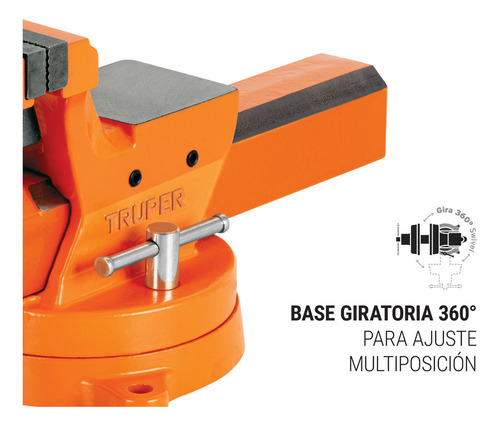 Tornillo De Banco 5'' Industrial De Hierro Dúctil, Truper TA-5X