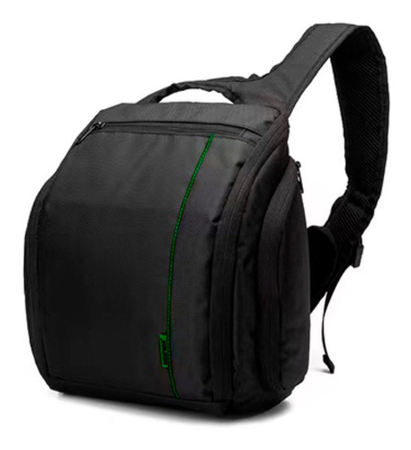 T4h-mochila Para Cámara Fotográfica Transversal Negra/verde
