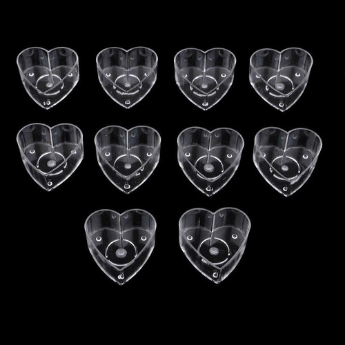 40 Piezas Amor Corazón En Forma De Plástico Transparente
