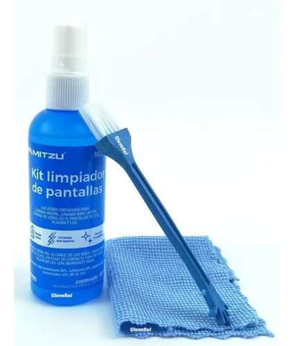 Kit Limpiador Para Pantallas Paño Liquido Y Cepillo Mcl-6004