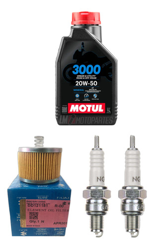 Kit Aceite Y Bujías Bajaj Pulsar 125 135 Discover 125
