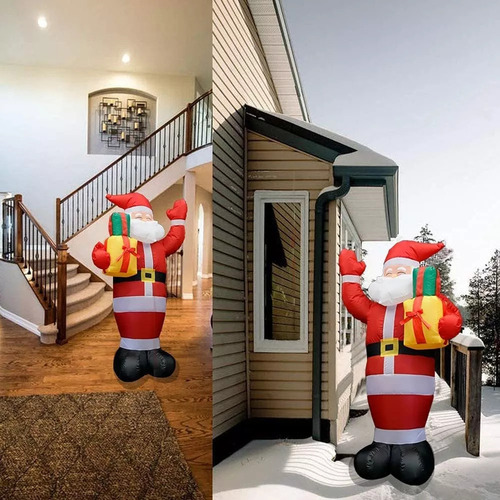 Cb Adorno Navideño Inflable Led Gigante De Papá Noel