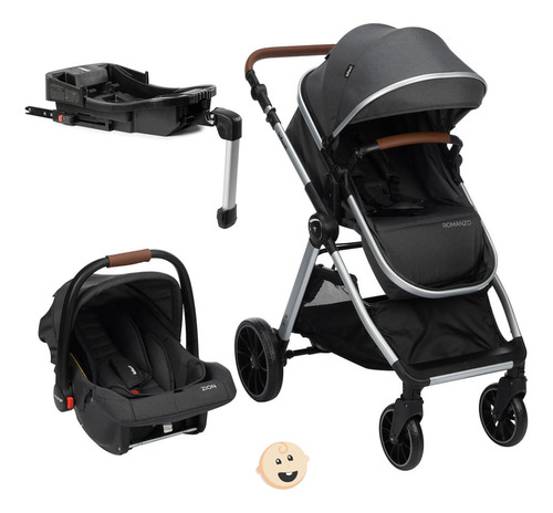 Carrinho Romanzo Com Bebê Conforto E Base Isofix Infanti