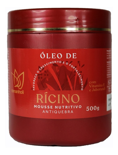 Mousse Nutritivo Oleo De Ricino Premium Crescimento 500g