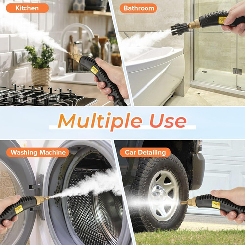 Impiador A Vapor De Mano 2500 W Para Hogar Y Automóvil Naranja