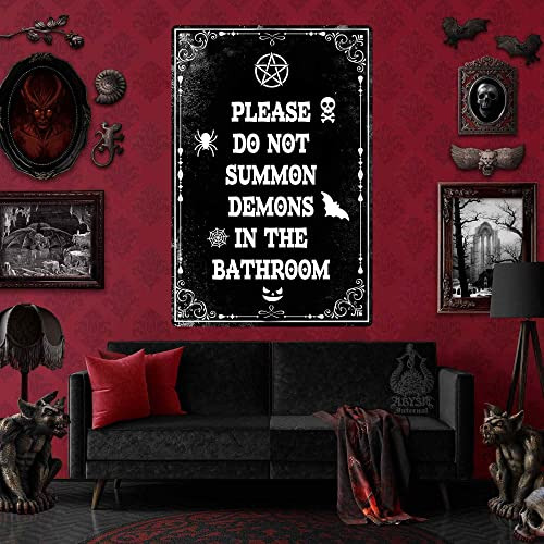 Señal Divertida Por Favor No Llames Demonios Baño , ...