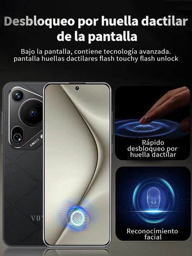 El Teléfono Más Vendido En 2025 P70 Ultra Dual Sim Smartphone 16gb Ram 512gb Rom Android Phone Support Red 5g Internet Súper Rápido Celulares 8000mah Marrón